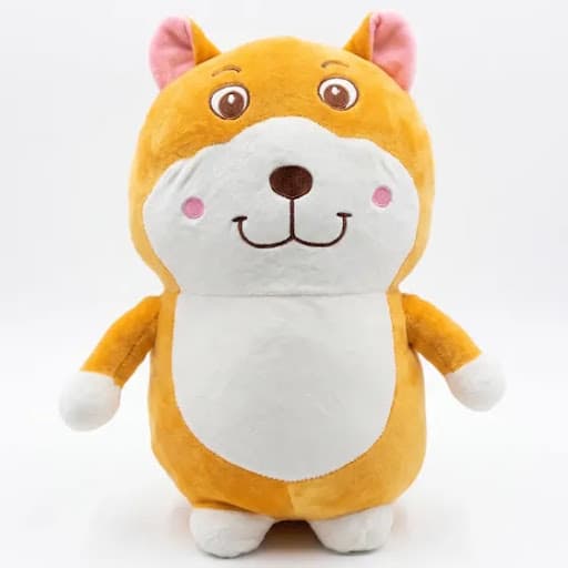 Pelúcia de cachorro da raça shiba sorrindo