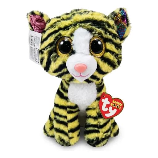 Pelúcia de tigre alaranjado listrado